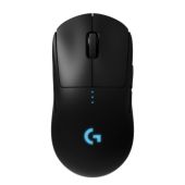 Logitech G PRO Wireless Gaming Mouse, HERO 25K Sensor, 25,600 DPI, RGB, Ultra Lightweight, 8 Programmable Buttons, Long Battery Life, POWERPLAY Compatible, PC/Mac - Black