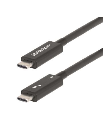 StarTech.com 6ft (2m) Active Thunderbolt 4 Cable, 40Gbps, 100W Power Delivery, 4K/8K Video, Intel-Certified Thunderbolt Cable - Compatible w/ USB4/Thunderbolt 4/ USB 3.2/ USB Type-C/DisplayPort/Thunderbolt 3