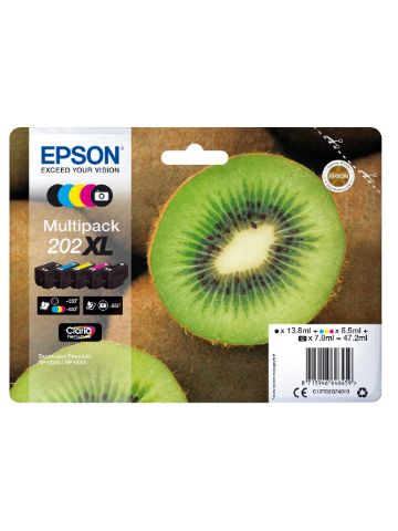 Epson C13T02G74010 (202XL) Ink cartridge multi pack, 13,8ml 7,9ml 3x8,5ml, Pack qty 5