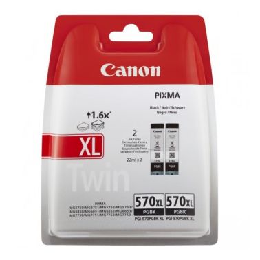 Canon 0318C007 (PGI-570 PGBKXL) Ink cartridge black, 1000 pages, 22ml, Pack qty 2