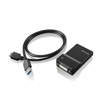 Lenovo USB 3.0 - DVI/VGA USB A DVI/VGA Black