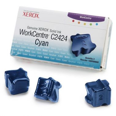 Xerox 108R00660 Dry ink in color-stix cyan, 3x3.4K pages Pack=3 for Xerox WC 2424