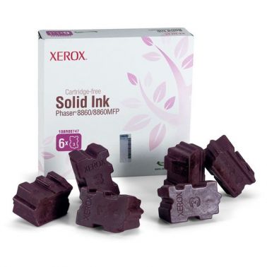 Xerox 108R00747 Dry ink in color-stix magenta, 6x14K pages Pack=6 for Xerox Phaser 8860