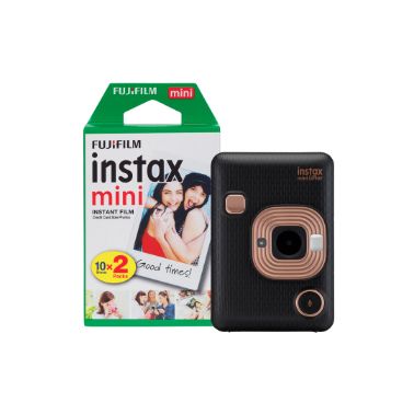 Fujifilm Instax Mini LiPlay Hybrid Instant Camera (20 Shots) - Elegant Black