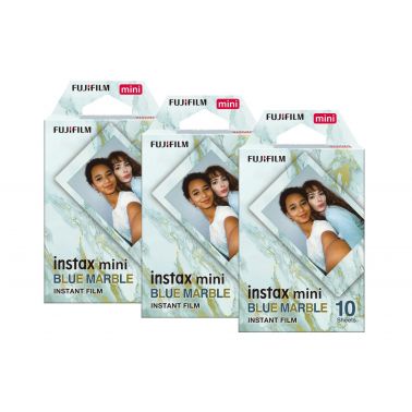 Fujifilm Instax Mini Instant Photo Film - Blue Marble, Pack of 30