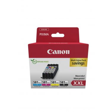 Canon 1998C007/CLI-581XXL Ink cartridge multi pack Bk,C,M,Y extra High-Capacity Pack=4 for Canon Pixma TS 6150/8150