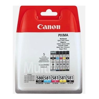 Canon 2078C006 (PGI-580 CLI 581 CMYK) Ink cartridge multi pack, Pack qty 5