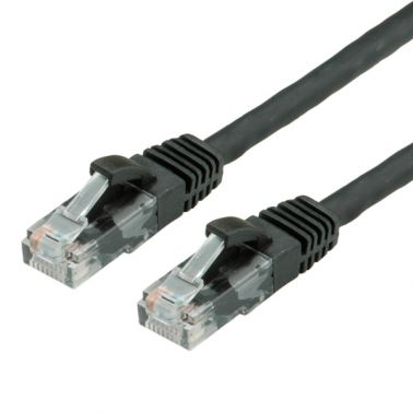 Value UTP Cable Cat.6, halogen-free, black, 3m