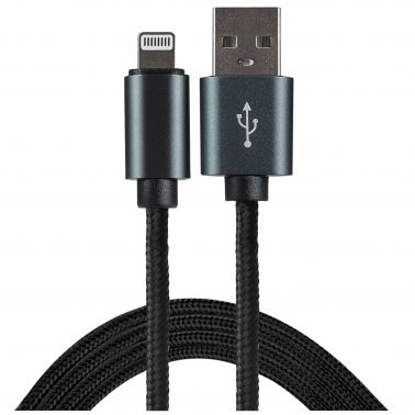 Maplin Lightning Connector to USB-A Cable 1.8m Black