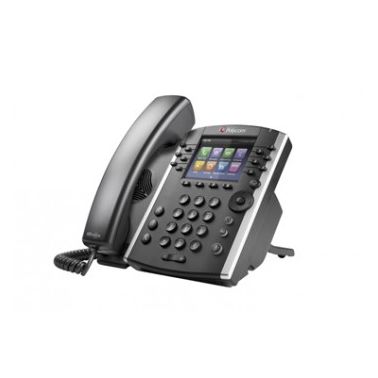 POLY VVX 410 IP phone Black Wired handset LCD 12 lines Wi-Fi