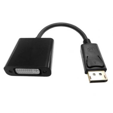 Cablenet 15cm DisplayPort Male 1.2 - DVI 1080p 60Hz Black Adaptor