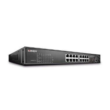 Lindy 25048 network switch Managed Gigabit Ethernet (10/100/1000) Black Power over Ethernet (PoE)