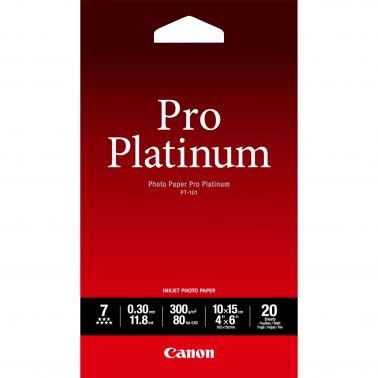 Canon PT-101 Pro Platinum Photo Paper 4x6" - 20 Sheets