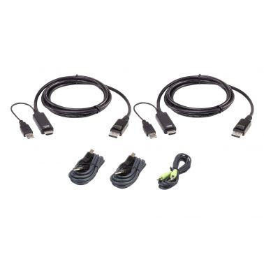 ATEN 1.8M USB Universal Dual Display Secure KVM Cable Kit