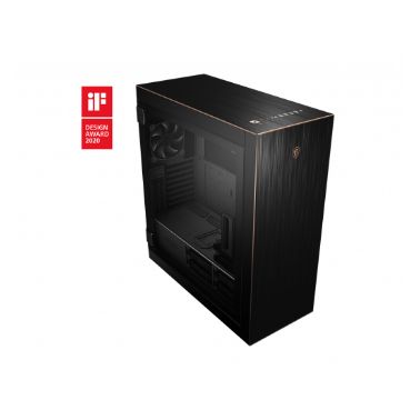 MSI MPG SEKIRA 500G Full Tower Gaming Computer Case 'Black with Gold Trim, 2x 200mm + 1x120mm Fans, 