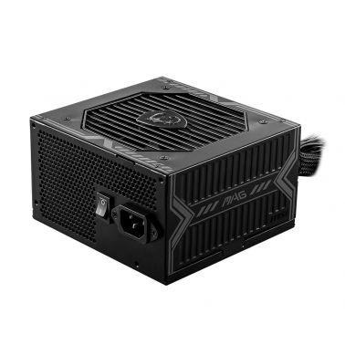 MSI MAG A650BN UK PSU '650W, 80 Plus Bronze certified, 12V Single-Rail, DC-to-DC Circuit, 120mm Fan, Non-Modular, Sleeved Cables, ATX Power Supply Unit, UK Powercord, Black'