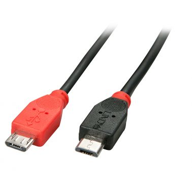 Lindy USB 2.0 Cable Micro-B/ Micro-B OTG, 0.5m