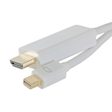 Cablenet 3m Mini DisplayPort Male - HDMI 1.4b Male 1080p White PVC Cable