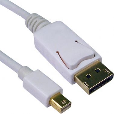 Cablenet 2m DisplayPort 1.2 Male - Mini DisplayPort Male (4Kx2K@60Hz) White PVC