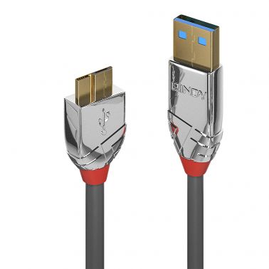 Lindy 2m USB 3.0 Type A to Micro-B Cable, Cromo Line