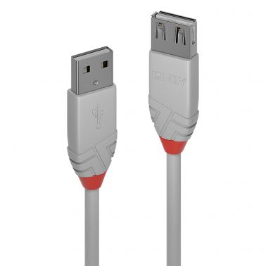 Lindy 1m USB 2.0 Type A Extension Cable, Anthra Line