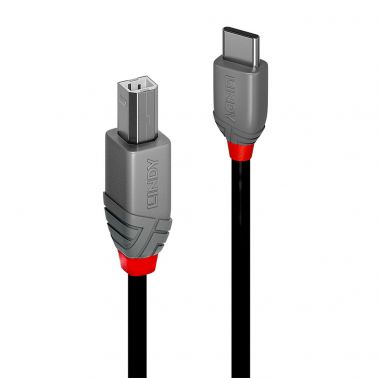 Lindy 1m USB 2.0 Typ C to B Cable, Anthra Line