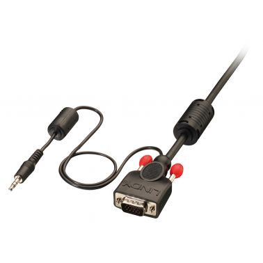 Lindy VGA & Audio Cable M/M, black,7.5m