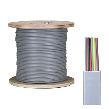 Cablenet 8 Core PVC CPR Eca Silver Grey Flat Modular Cable 305m Reel