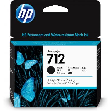 HP 3ED71A/712 Ink cartridge black 80ml for HP DesignJet T 200