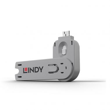 Lindy USB Type A Port Blocker Key, White