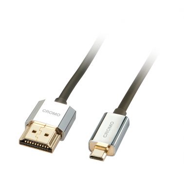 Lindy CROMO Slim HDMI High Speed A/D Cable, 2m