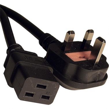 Cablenet 2.5m UK (13 Amp) - IEC C19 Black PVC 1.5mm Power Leads