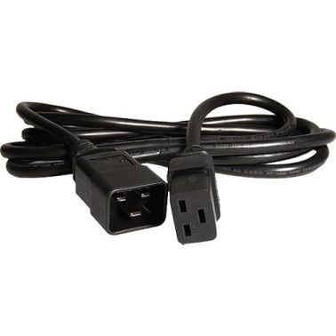 Cablenet 2.5m IEC C20 - IEC C19 H05Z1Z1-F Black LSOH 1.5mm Power Lead