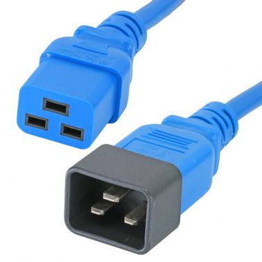 Cablenet 2.5m IEC C20 - IEC C19 Blue PVC 1.5mm Power Leads