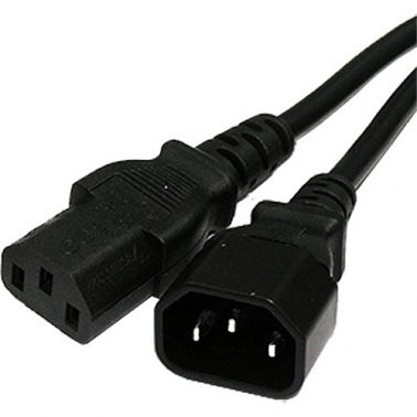 Cablenet 0.5m IEC C14 - IEC C13 Black PVC 0.75mm Power Leads