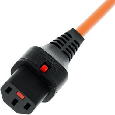 Cablenet 0.5m IEC C14 - IEC C13 IEC Lock Orange PVC 1.0mm Power Leads