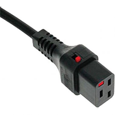 Cablenet 1m IEC C20 - IEC C19 IEC Lock Black PVC 1.5mm Power Leads