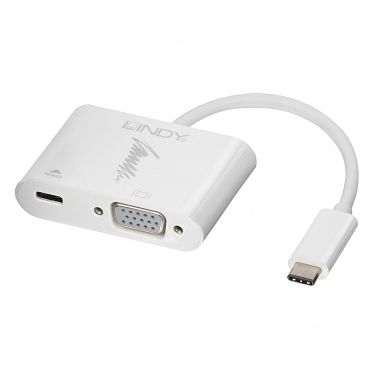 Lindy USB Type C to VGA Adapter w/ Power Delivery