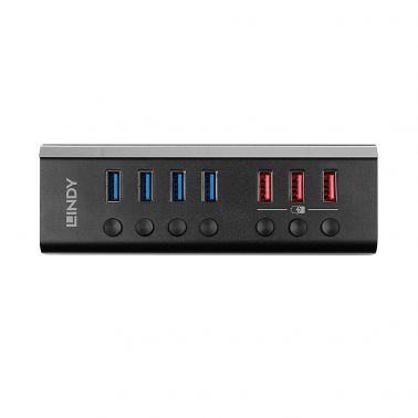 Lindy 4 Port USB 3.0 Hub with 3 Quick Charge 3.0 Ports