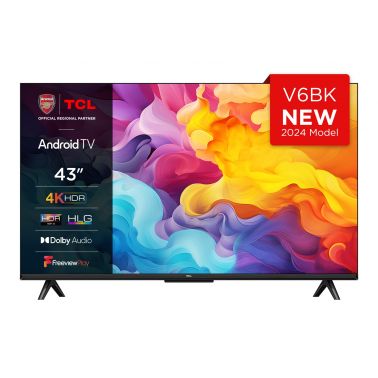 TCL 43V6BK TV 109.2 cm (43") 4K Ultra HD Smart TV Wi-Fi Titanium 260 cd/m²