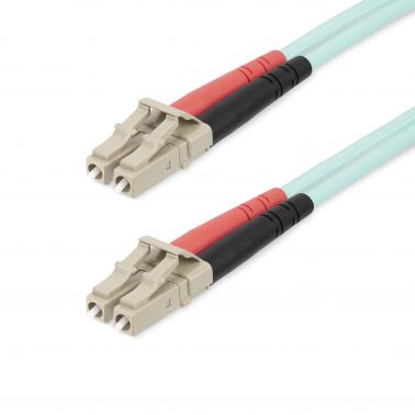 StarTech.com 25m (82ft) LC/UPC to LC/UPC OM4 Multimode Fiber Optic Cable, 50/125µm LOMMF/VCSEL Zipcord Fiber, 100G Networks, Low Insertion Loss, LSZH Fiber Patch Cord