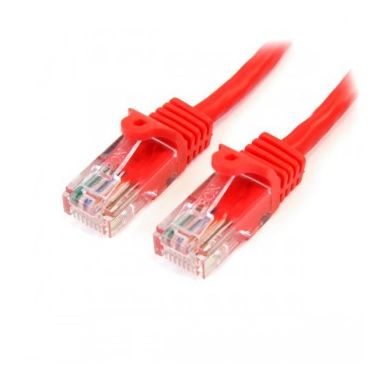 StarTech.com Cat5e patch cable with snagless RJ45 connectors �� 30 ft, red