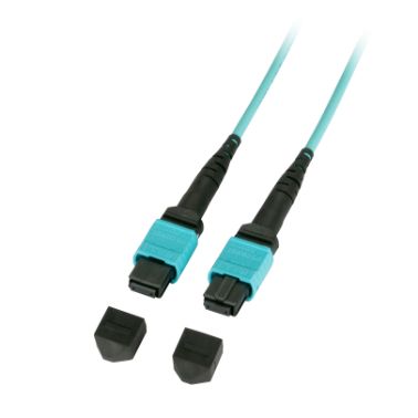 Lindy MTP (MPO) 50m fibre optic cable MPO/MTP OM3 Black,Turquoise