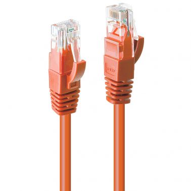 Lindy 0.5m Cat.6 U/UTP Cable, Orange