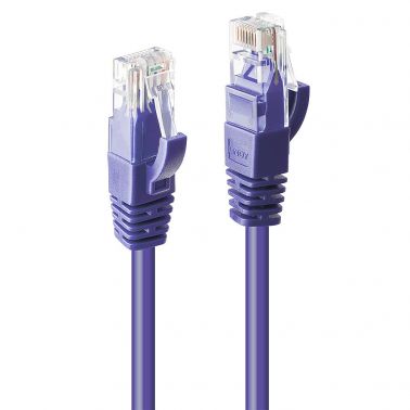 Lindy 0.5m Cat.6 U/UTP Cable, Purple