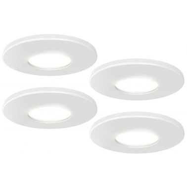 4lite IP65 3000K LED Downlight - White, Pack of 4