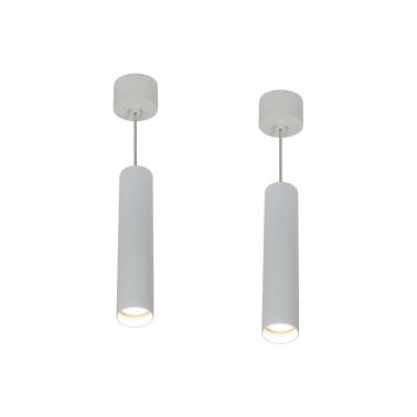 4lite High Output Dimmable 3K LED Ceiling Pendant Light - White, Pack of 2