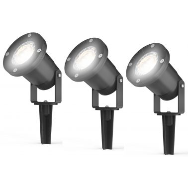 4lite GU10 Outdoor Garden Spike Light - Pack of 3