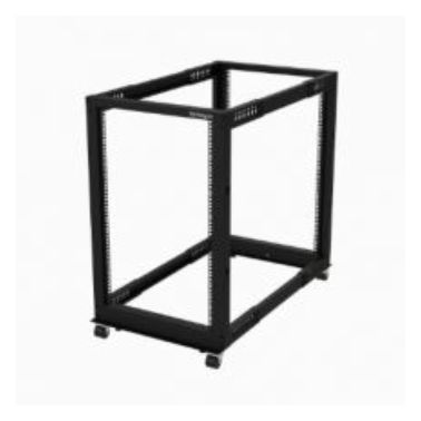 StarTech.com 18U 19" Open Frame Server Rack - 4 Post Adjustable Depth 22-40" Mobile - Free Standing Rolling Network/Computer Equipment Data Rack - Dell PowerEdge HP ProLiant ThinkServer