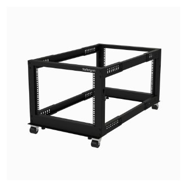 StarTech.com 8U Open Frame Rack - 4 Post - Adjustable Depth